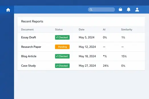 Dashboard preview showing reports and metrics
